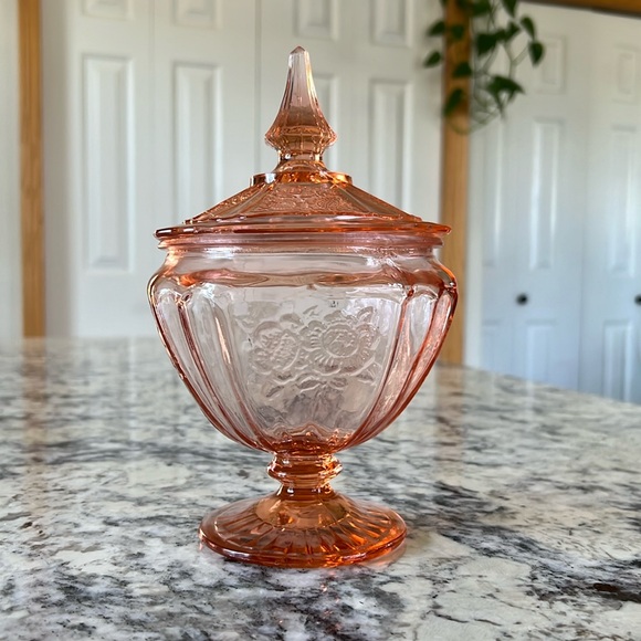 Vintage Depression Glass Mayfair Candy Dish - Picture 4 of 12